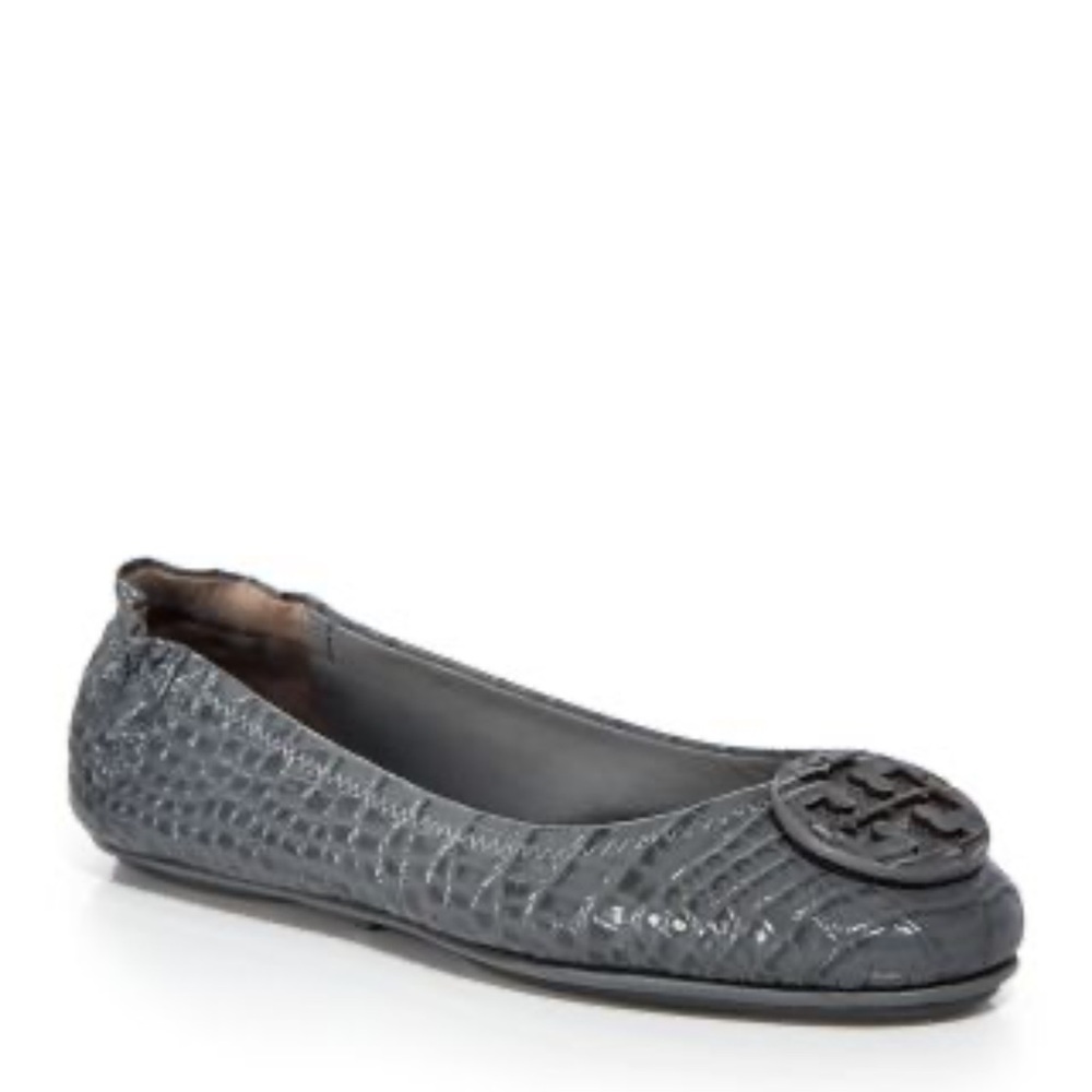 Tory Burch Charcoal Textured Flats